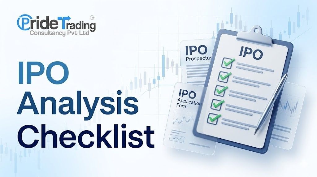 Step-by-step IPO analysis guide for Indian retail investors showing financial checklist and DRHP.